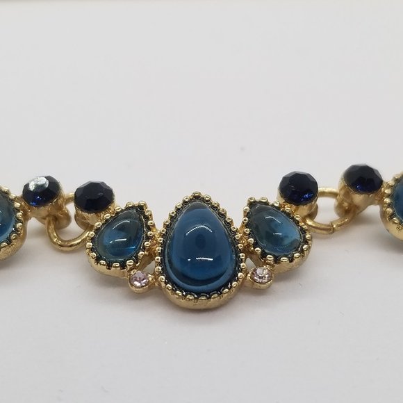 NWT Anna & Ava blue teardrop cabochons necklace - Picture 3 of 7